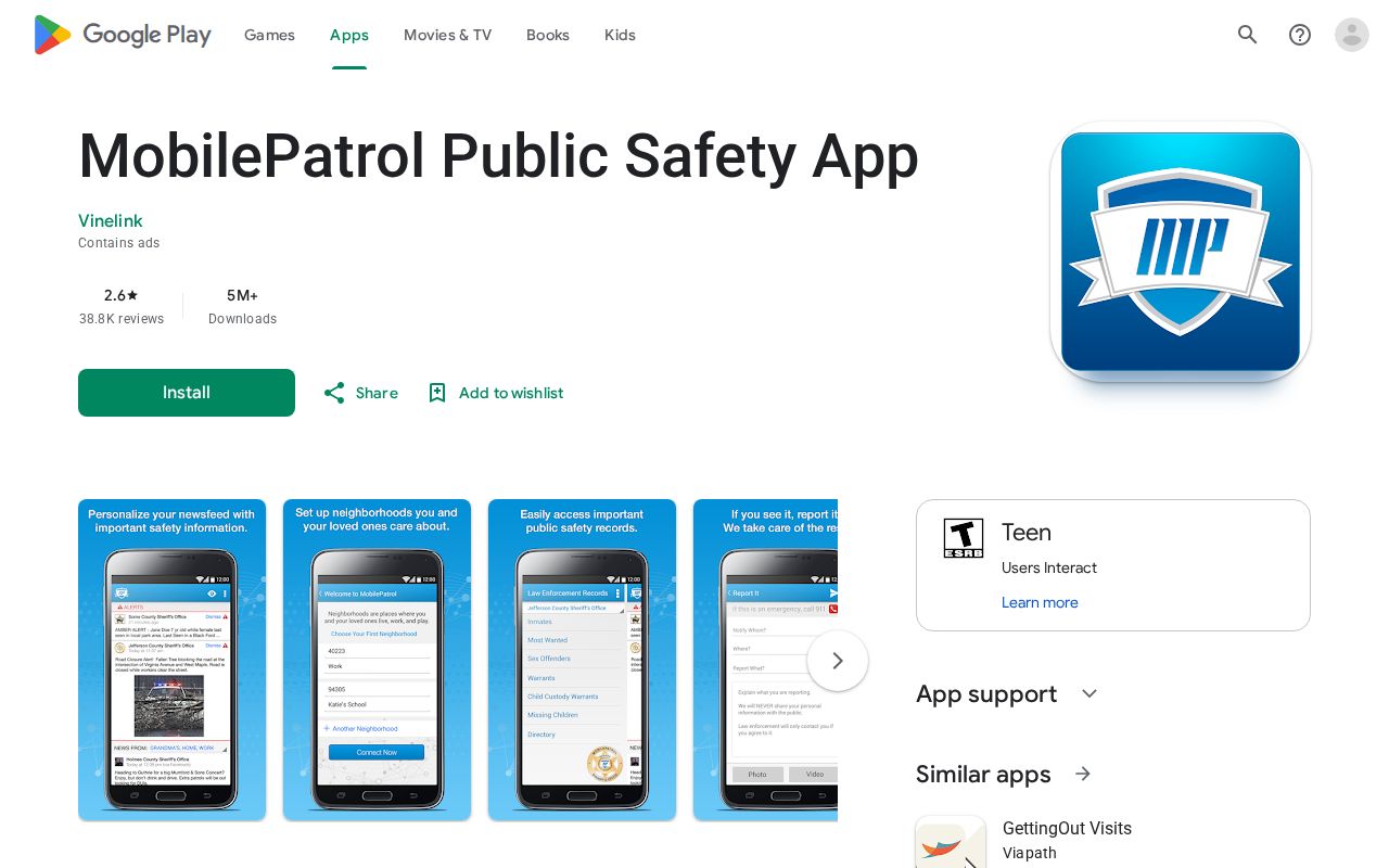 MobilePatrol channel for Franklin County released inmate mugshots